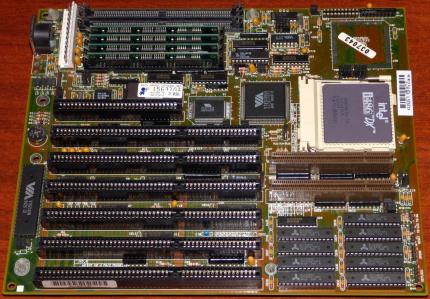 486-GVT-2 Mainboard, VIA VT82C486A & VT82C482, Award Bios v3.03G, inkl. Intel i486 DX-33 MHz CPU sSpec: SX419, 4x RA0900 4MB Sim-Modul 4MBitx9 70ns NEC-RAM, ISA & VLB-Bus, Taiwan 1994